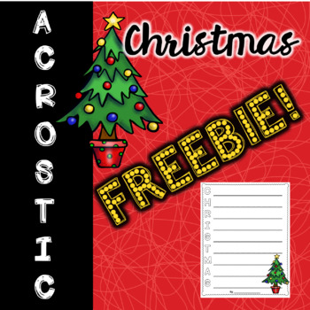 Preview of Christmas Acrostic Poem FREEBIE