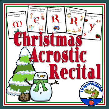 Preview of Christmas Acrostic Recital Music Program Introduction