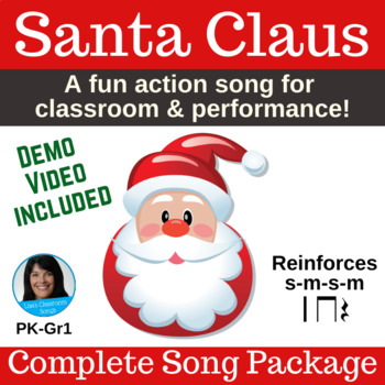 Preview of Christmas Program Song with Actions - Santa Song with Backing Track