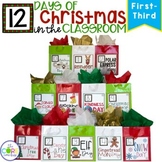 Christmas Activities - 12 Days of Christmas Countdown - 1st, 2nd, 3rd grade