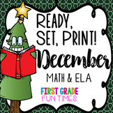 Christmas Ready, Set, Print ELA and Math
