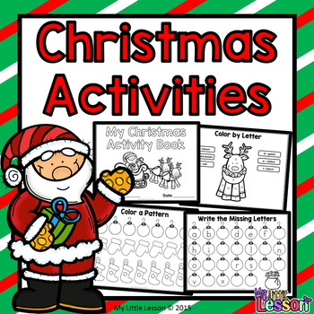 Christmas Worksheets: Math and English by My Little Lesson | TPT