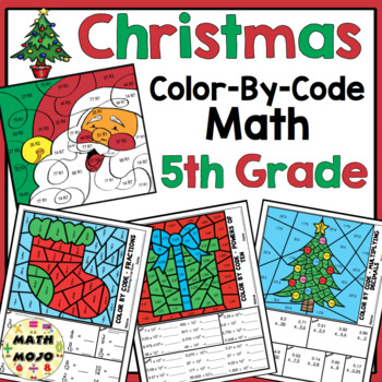 Preview of Christmas Activities: 5th Grade Christmas Math Color By Number