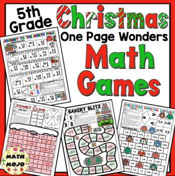 Preview of Christmas Activities 5th Grade Math Games and Centers