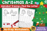 Christmas Activities :  Alphabet Tracing Worksheets