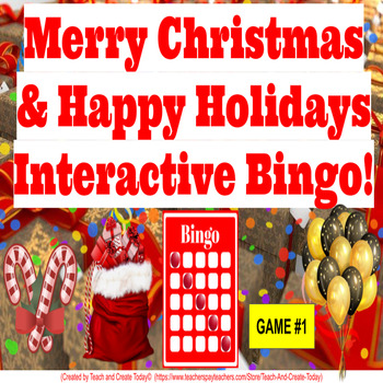 Preview of Christmas Activities BUNDLE Digital Math Vocab Spelling  Cards  Bingo and Games