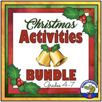 Preview of Christmas Activities BUNDLE - Fun ELA Resources Grades 4 - 7