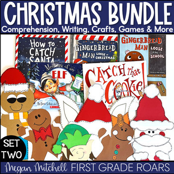 Preview of Christmas Activities Book Companion Reading Comprehension & Crafts Bundle 2