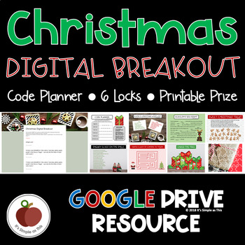 Preview of Christmas Activities - Christmas Escape Room - Christmas Breakout - Digital