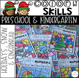 Christmas Activities Color by Skills for Preschool and Kin