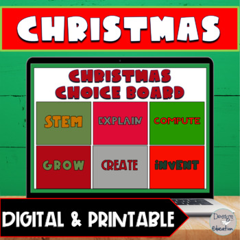 Preview of Christmas Activities | Christmas Choice Board | Early Finisher Ideas