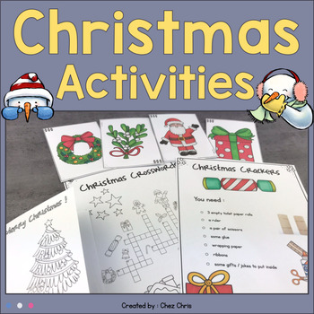 Preview of Christmas Activities - Flashcards, Crackers, Games and More