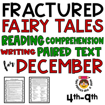 Preview of Christmas Activities Fractured Fairy Tales Fall Reading Comprehension & Writing
