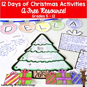Christmas Activities FREE Resource for Middle School