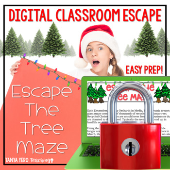 Preview of Christmas Math Digital Escape Room FUN Game