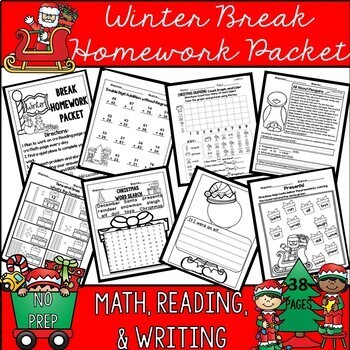 Preview of Christmas Activities | Homework Packet