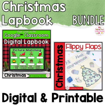 Preview of Christmas Activities Interactive Notebook Digital and Printable Bundle