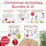 Christmas Activities K-2 Bundle | Christmas Worksheets Pac