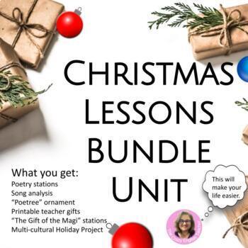 Preview of Christmas Activity Lesson Unit Bundle Print or digital resource