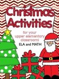 Christmas Activities Math & ELA Grades 3-5