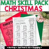 Christmas Activities Math Worksheets - No Prep - Holiday P
