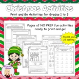 Christmas Activities NO PREP Junior Primary