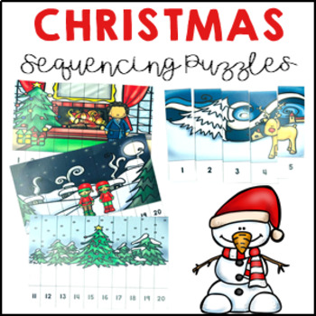 Preview of Christmas Activities Number Sequencing Puzzles 1 to 20
