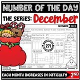 Christmas Activities Number of the Day Worksheets | Decemb