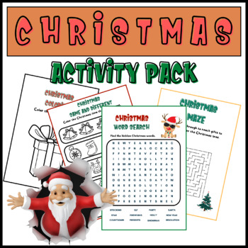Christmas Activities Pack - Word Search - Worksheets For Kids | TPT