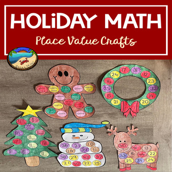 Preview of Christmas Math Activities Place Value Crafts for the Holidays First Grade
