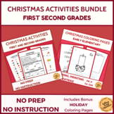 Christmas Activities, Puzzles, and Coloring Bundle for Fir