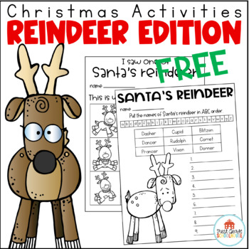 Christmas Reindeer Activities FREE by First Grade Schoolhouse | TPT