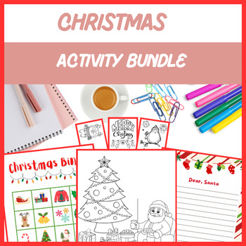 Preview of Christmas Activities - Santa Letter, Crafts, Coloring, Games | Digital Resource