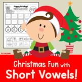 Christmas Activities: Short Vowels Worksheets (Kindergarte