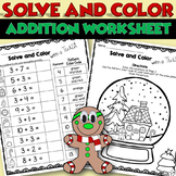 Christmas Activities - Solve and Color with a Twist Worksheet