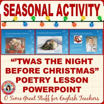 Preview of Christmas Activities Twas the Night Before Christmas Powerpoint Poetry Lesson