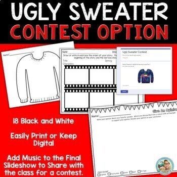 Christmas Activities: Ugly Christmas Sweater Writing | Google Slides