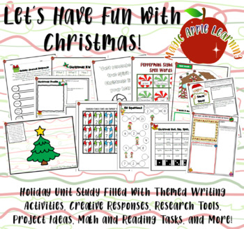 Preview of Christmas Activities | Unit Study | Research, Projects, Writing, Math
