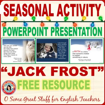 Preview of Christmas Activities Winter Poetry "Jack Frost" Presentation