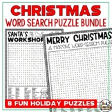 Christmas Word Search Puzzle Bundle Christmas Word Find Pu