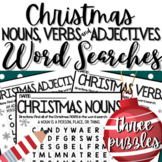 Christmas Activities Word Search Puzzles | NOUNS, ADJECTIV