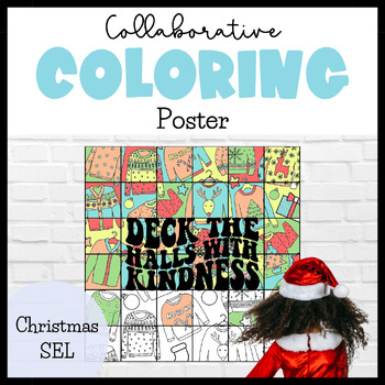 Preview of Christmas Collaborative Poster | Ugly Sweater Bulletin Board | Kindness