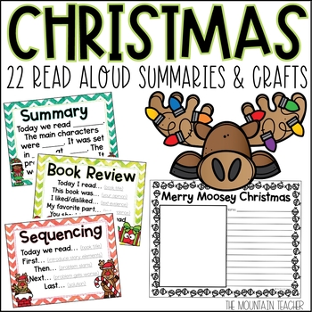 Preview of Christmas Reading Comprehension Activities and Crafts for Holiday Bulletin Board