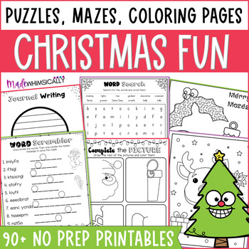 Christmas Mazes For Kids Ages 4-8: 90+ Mazes Over 3 Difficulty