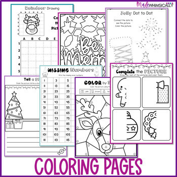 Christmas Activities & Holiday Coloring Pages, Mazes, Puzzles Phonics ...