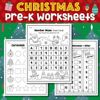 Christmas Activities and Worksheets - Kindergarten December Centers ...
