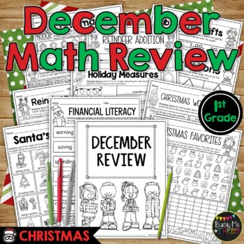 Preview of Christmas Activities for 1st Grade December MATH No Prep Printables Review