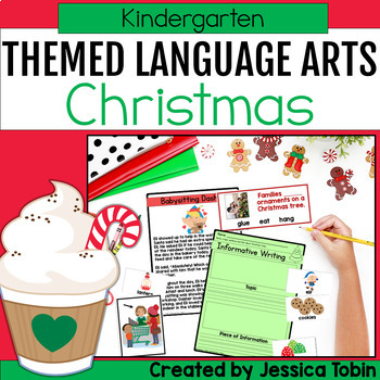 Preview of Christmas Activities ELA Kindergarten Standards- Reading, Writing, Grammar, More
