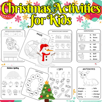 Preview of Christmas Activities for Kids: Ultimate Festive Holiday Fun Book for Grade 2 & 3