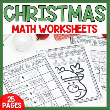 Christmas Activities for Preschool Kindergarten Math Worksheets ...